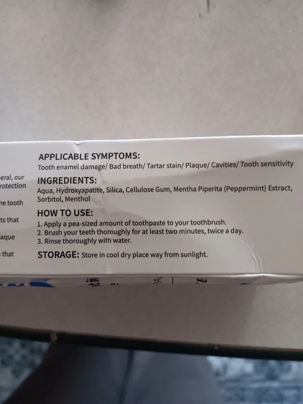 White Tooth Repair Hydroxyapatite Toothpaste